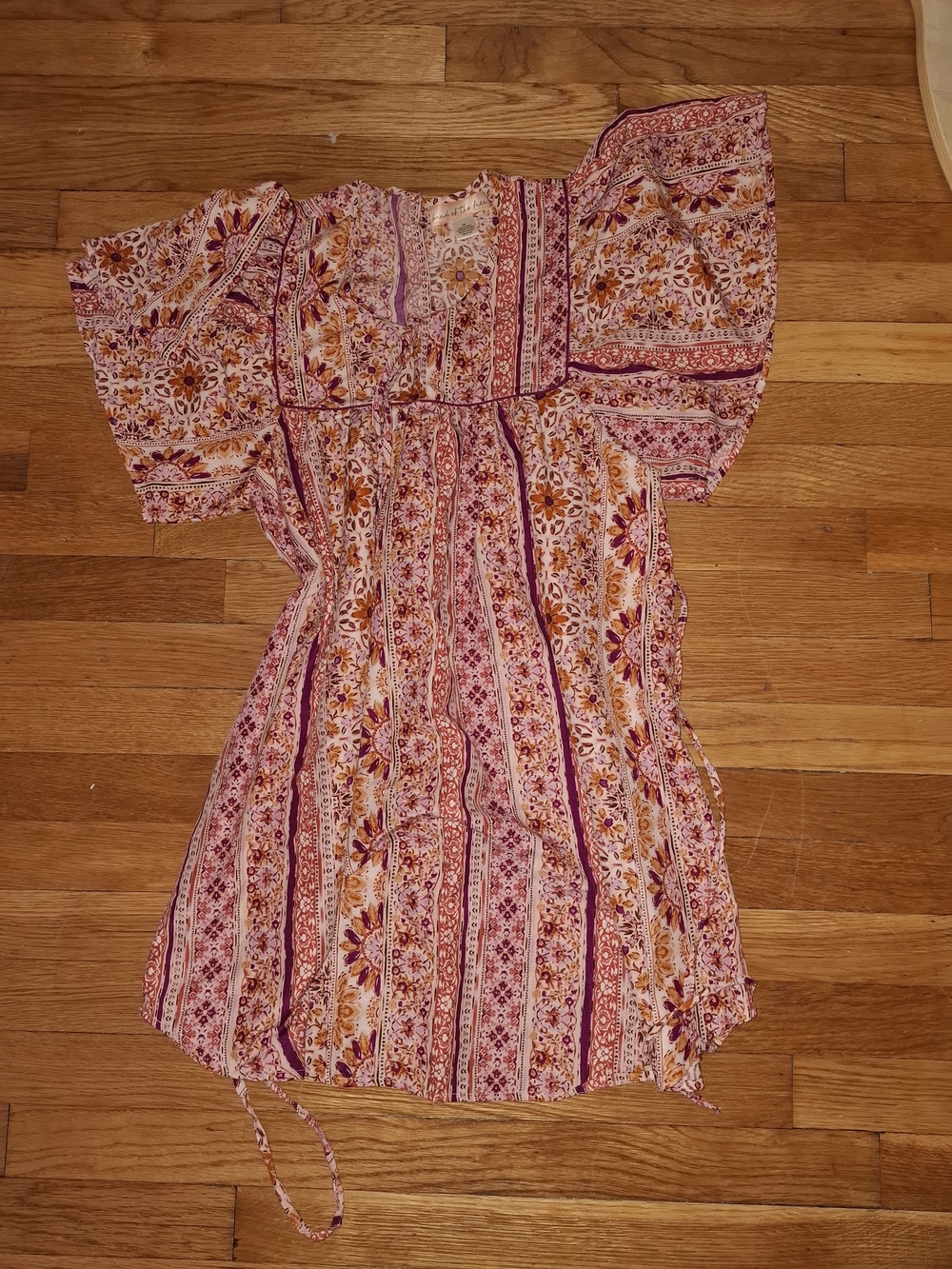 Floral Vintage Peasant Dress Boho